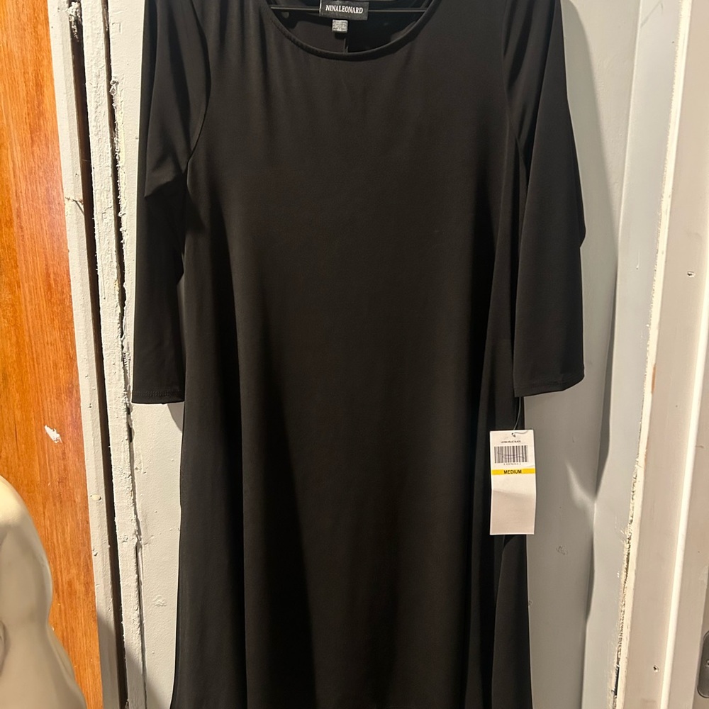 Nina Leonard Black Women's Dress